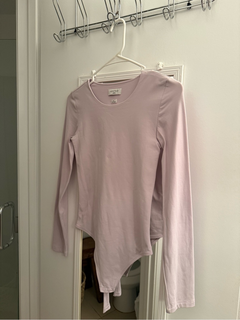 Aritzia Long-Sleeve Pastel Lilac Bodysuit